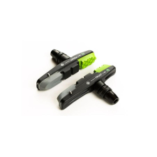 BikeFun 955 menetes fékpofa, cserélhető 3 zónás betéttel, 72 mm, fekete-zöld-szürke kerékpár fék