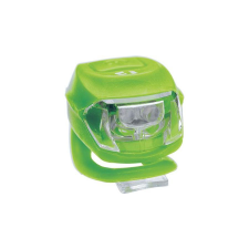 BikeFun Pixie elemes hátsó szilikonos villogó lámpa, 2 LED, zöld kerékpár lámpa