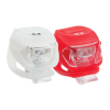 BikeFun Pixie elemes szilikonos villogó lámpa szett (első és hátsó), 2 LED, fehér-piros