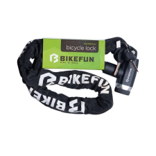 BikeFun Shield integrált fejű kulcsos láncos zár, 10 mm x 120 cm, fekete kerékpár lakat
