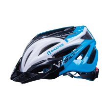 BikeFun Vision unisex bukósisak, M-es (55-58 cm), kék-fehér-fekete kerékpáros sisak