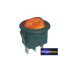  Billenő kapcsoló 2pol./3pin ON-OFF 16A/12VDC (kerekített) - átlátszó sárga villanyszerelés