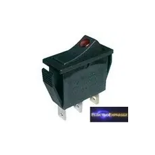  Billenő kapcsoló 2pol./3pin ON-OFF 250V/15A (piros LED) villanyszerelés