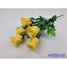  Bimbós rózsa 5 ágú selyem csokor 43 cm - Vaj dekorációs kellék