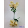  Bimbós rózsa 5 fejes selyemvirág csokor 32 cm - Vaj