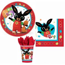Bing party szett 23 cm-es tányérral 32 db-os (Happy Celebration) party kellék