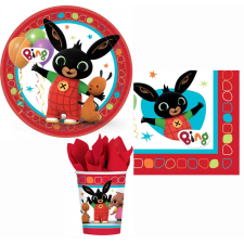  Bing Red party szett 32 db-os 23 cm-es tányérral party kellék