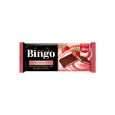 Bingo eper ízű krémmel töltött tejtábla - 90g csokoládé és édesség
