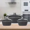 Bingoo Cheffinger CF-SQC01 6 részes négyzet alakú edényszett