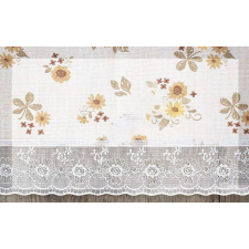 Bingoo Csipke szélű flannel terítő Bézs virágos F256 132x178 lakástextília