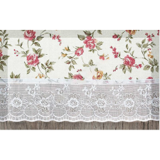 Bingoo Csipke szélű flannel terítő Ovális Piros apró virágos F110 132x178 lakástextília