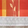 Bingoo Csipke szélű flannel terítő Piros leveles F50 150x228