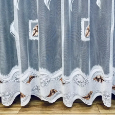 Bingoo Függöny Pablo, fehér alapon barna, 300x175 cm 2111031446 lakástextília