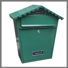 Bingoo Postaláda 370x360x135mm acél porszórt, zöld HMB3638 postaláda