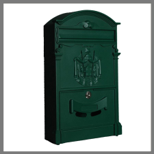 Bingoo Postaláda 400x255x90mm, alumínium előlap, zöld HMB2540AG postaláda