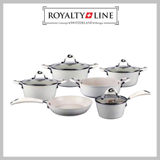 Bingoo Royalty Line 10 darabos edénykészlet, üvegfedővel, márvány bevonat RL-5010CRM edény