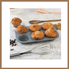Bingoo Royalty line 6 részes márványbevonatos muffin sütőforma RL-6MF sütés és főzés