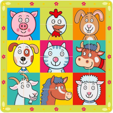 Bino Fejecskés felezős puzzle puzzle, kirakós