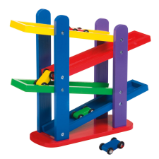 Bino Kis fa autópálya 4db autóval autópálya és játékautó