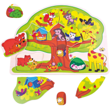 Bino Puzzle - vidám állatok puzzle, kirakós