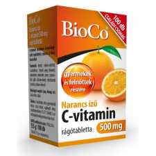 BioCo BioCo C-vitamin 500 mg narancs ízű rágótabletta (100 db) vitamin és táplálékkiegészítő