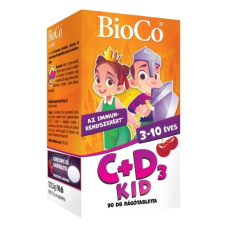 BioCo C+D3 kid cseresznye tabletta 90db vitamin és táplálékkiegészítő