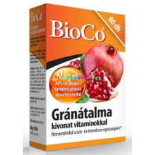 BioCo Gránátalma kivonat vitaminokkal 80 db tabletta, rezveratrol, folsav, vitaminok - BioCo vitamin és táplálékkiegészítő
