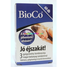 BioCo Jó éjszakát! 60 db tabletta, valeriána, golgotavirág, komló kivonattal nyugodt alváshoz - BioCo vitamin és táplálékkiegészítő