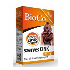 BioCo Magyarország Bioco Szerves Cink Tabletta 60 db vitamin és táplálékkiegészítő