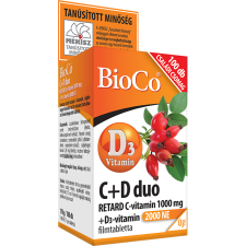 BioCo Magyarország Kft. BioCo C+D3 DUO C-vitamin 1000mg D3-vitamin 2000NE retard filmtabletta 100x vitamin és táplálékkiegészítő