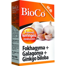 BioCo Magyarország Kft. BioCo Fokhagyma galagonya ginkgo tabletta 60x gyógyhatású készítmény