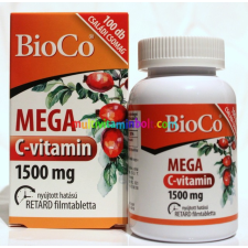 BioCo MEGA C-vitamin 1500 mg Családi csomag 100 db filmtabletta, csipkebogyóval - BioCo vitamin és táplálékkiegészítő