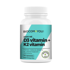 Biocom Vitamin D3 2000 + K2 100 db vitamin és táplálékkiegészítő
