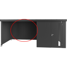 Biohort hátfal Neo szerszámos ház oldaltetőhöz 200 cm x 299 cm sötétszürke kerti tárolás