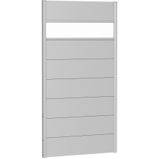 Biohort kerítés panel akrilüveggel 100 cm x 180 cm ezüstmetál kerti bútor