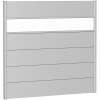 Biohort kerítés panel akrilüveggel 150 cm x 135 cm ezüstmetál