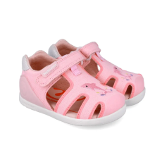 Biomecanics "első lépés" zárt orrú vászon szandál, delfines (23-26 méret) 252191-B032 (23)