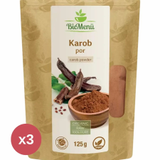Biomenü BIO KAROB por TRIO 3X125 g vitamin és táplálékkiegészítő