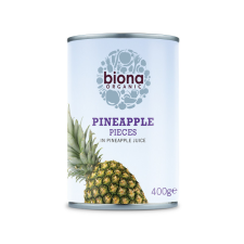  Biona bio ananász darabok ananászlében 400 g konzerv