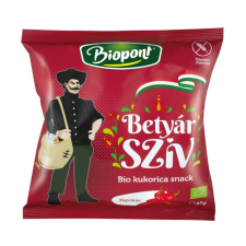  Biopont bio kukorica snack betyár szív paprikás ízesítéssel 45 g előétel és snack