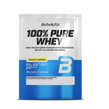 BioTech USA 100% Pure Whey tejsavó fehérjepor 28gr Banán vitamin és táplálékkiegészítő