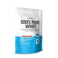 BioTech USA 100% Pure Whey tejsavó fehérjepor Eper 1000g vitamin és táplálékkiegészítő