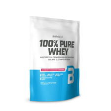 BioTech USA 100% Pure Whey tejsavó fehérjepor Málnás Sajttorta vitamin és táplálékkiegészítő