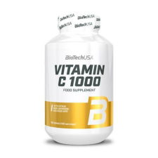 BioTech USA Étrend-kiegészítő tabletta, 100 tabletta, 1000mg C-vitaminnal, BIOTECH USA vitamin és táplálékkiegészítő