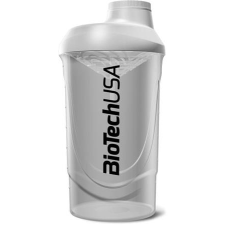 BioTech USA Keverőpalack, 600ml, biotech usa "wave shaker", fekete-füst 24010301 vitamin és táplálékkiegészítő