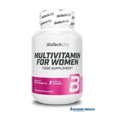 BioTech USA Multivitamin, 60 tabletta, nőknek, BIOTECH USA vitamin és táplálékkiegészítő