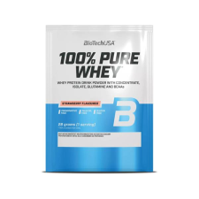 BioTech USA Tejsavó fehérjepor, 28g, BIOTECH USA "100% Pure Whey", eper reform élelmiszer