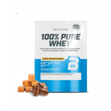 BioTech USA Tejsavó fehérjepor, 28g, BIOTECH USA &quot;100% Pure Whey&quot;, karamell-cappuccino vitamin és táplálékkiegészítő
