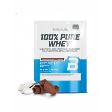 BioTech USA Tejsavó fehérjepor, 28g, BIOTECH USA &quot;100% Pure Whey&quot;, kókusz-csokoládé vitamin és táplálékkiegészítő