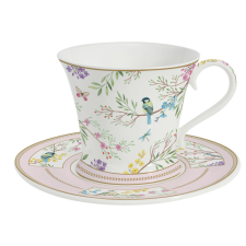  Birds Melody porcelán reggelizőcsésze és csészealj 350ml díszdobozban bögrék, csészék